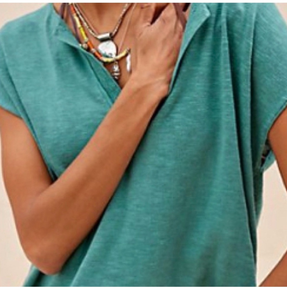 Free People Beach Marina Del Sol Teal Sweater Top